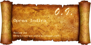 Oprea Indira névjegykártya